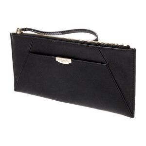 Henri Bendel Black Saffiano Leather Clutch